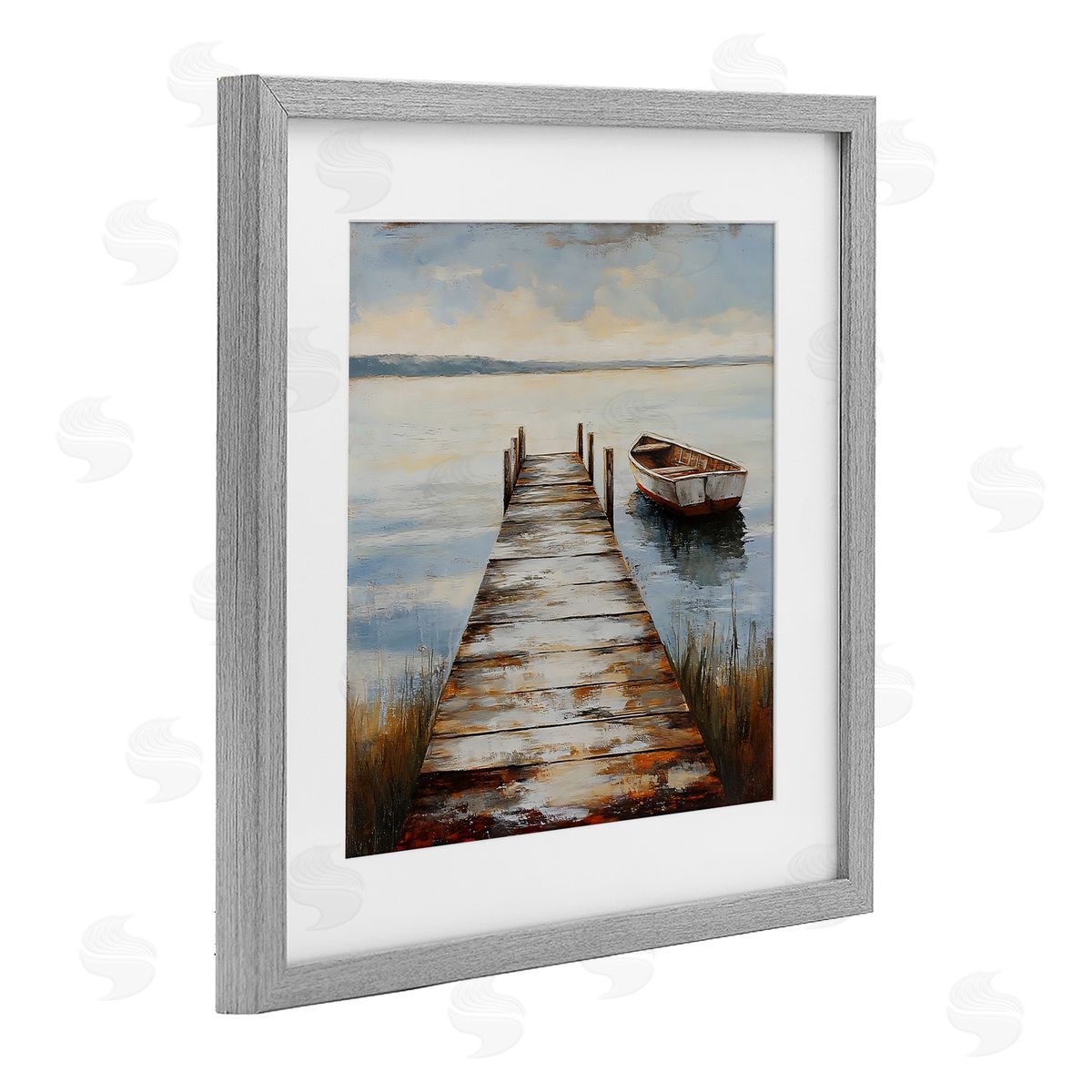 LSR Creative Studio Shimmering Lake Seascape Canvas Wall Art Print