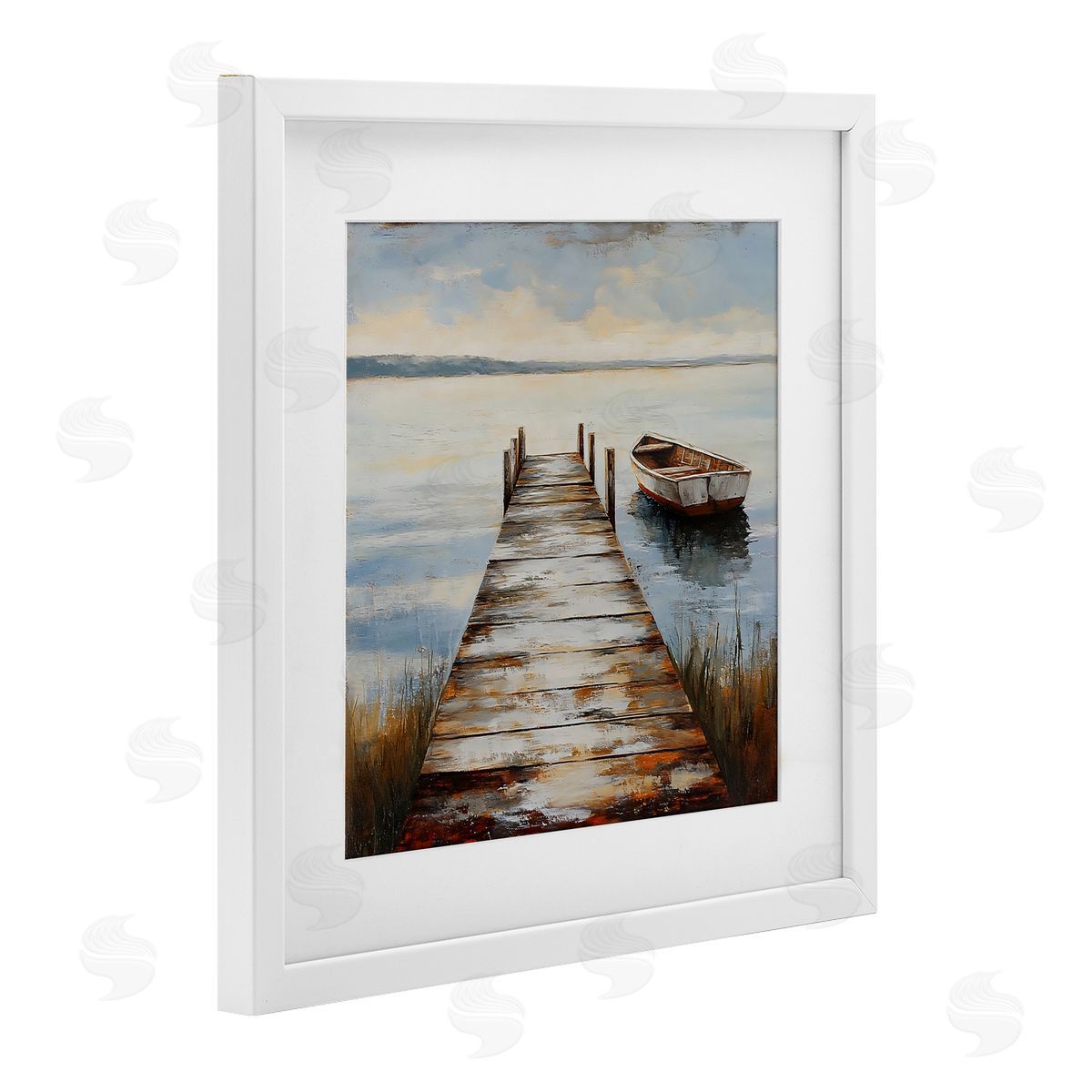 LSR Creative Studio Shimmering Lake Seascape Canvas Wall Art Print