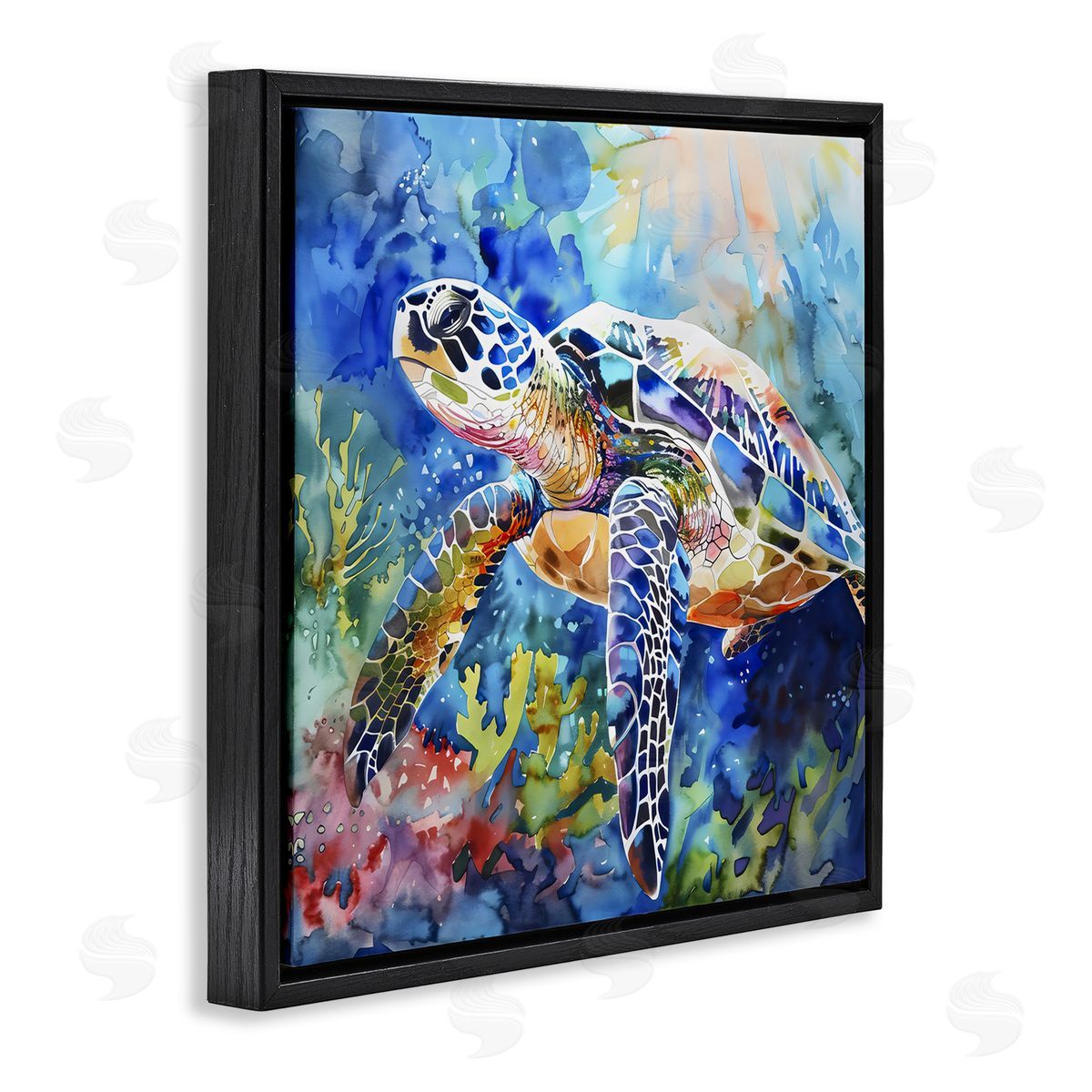 LSR Creative Studio Rainbow Turtle Reef Canvas Wall Art Print