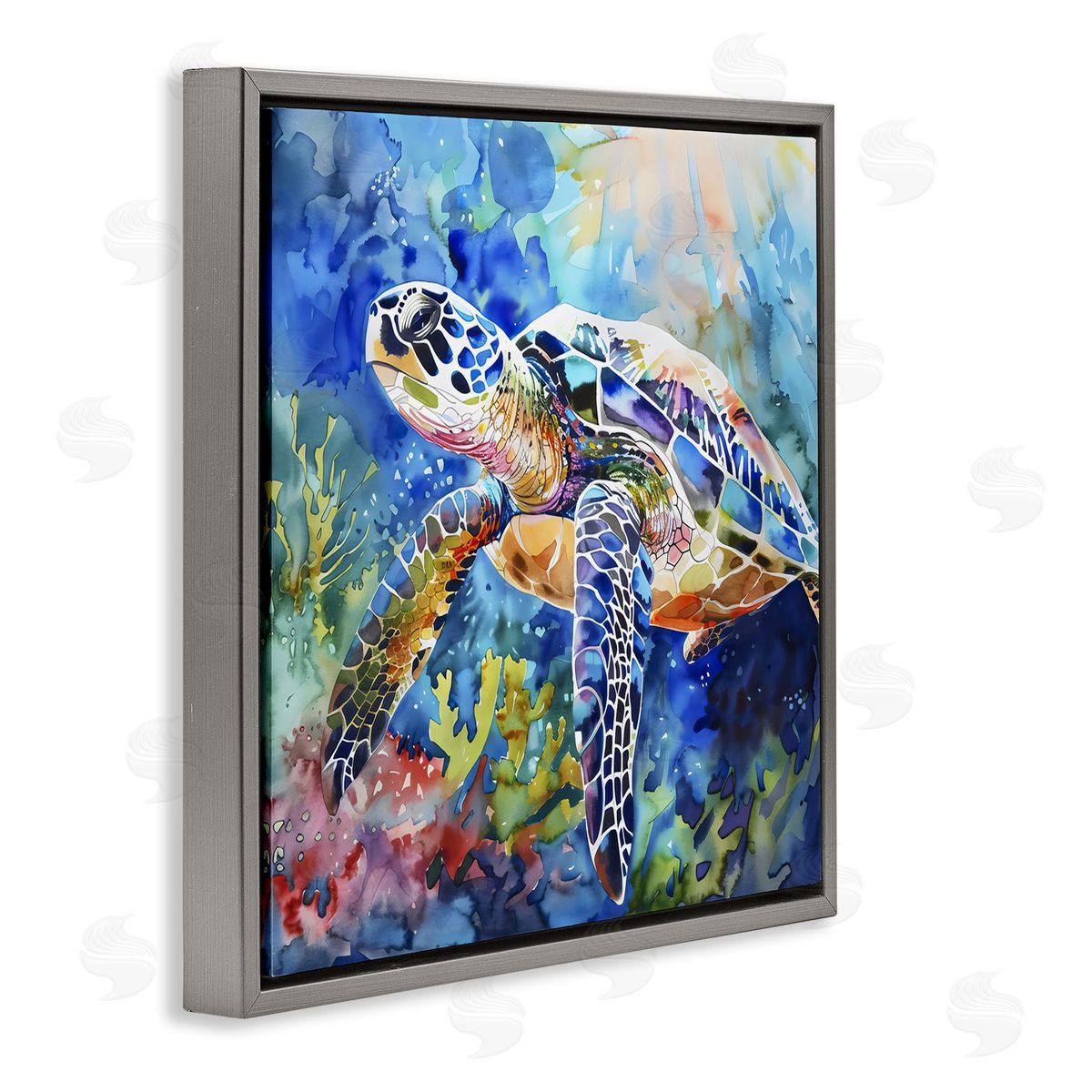 LSR Creative Studio Rainbow Turtle Reef Canvas Wall Art Print