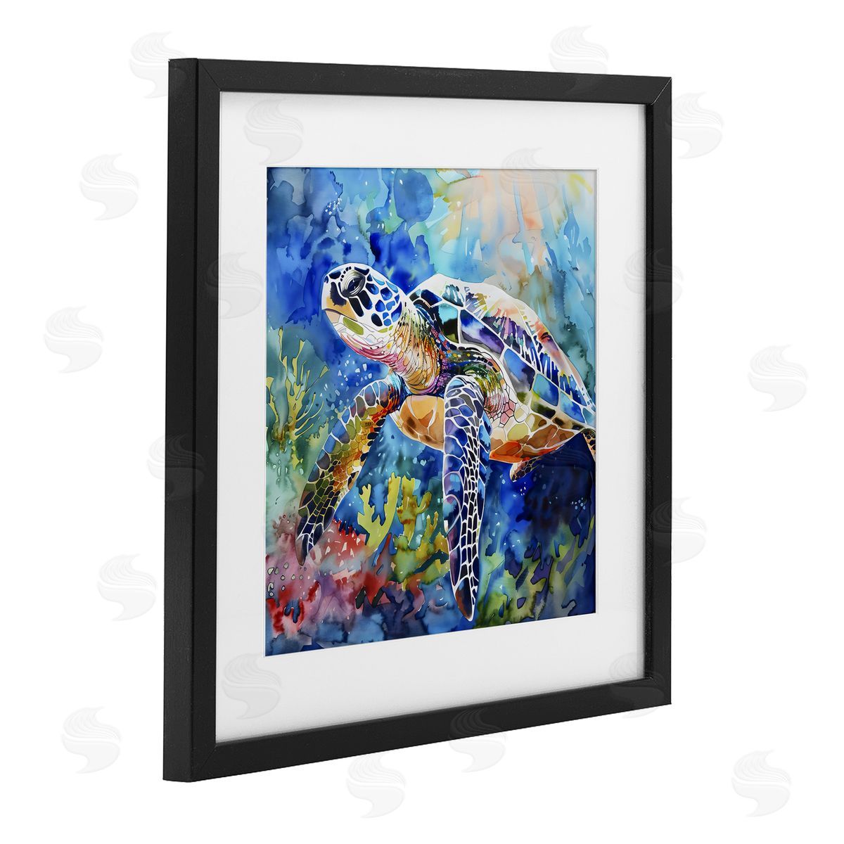 LSR Creative Studio Rainbow Turtle Reef Canvas Wall Art Print