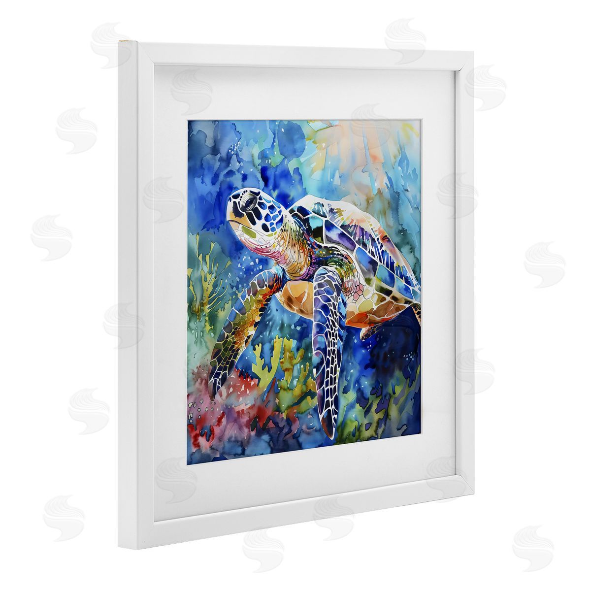 LSR Creative Studio Rainbow Turtle Reef Canvas Wall Art Print