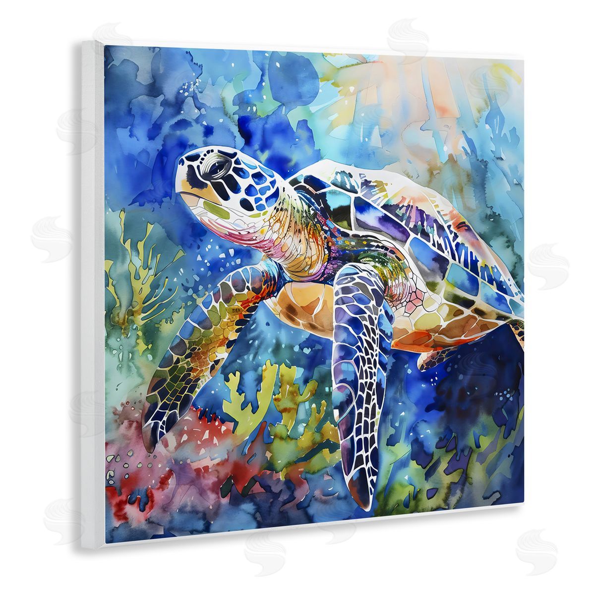 LSR Creative Studio Rainbow Turtle Reef Canvas Wall Art Print