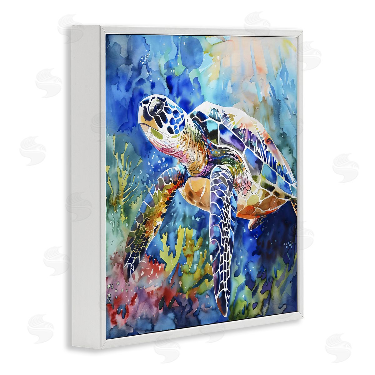LSR Creative Studio Rainbow Turtle Reef Canvas Wall Art Print