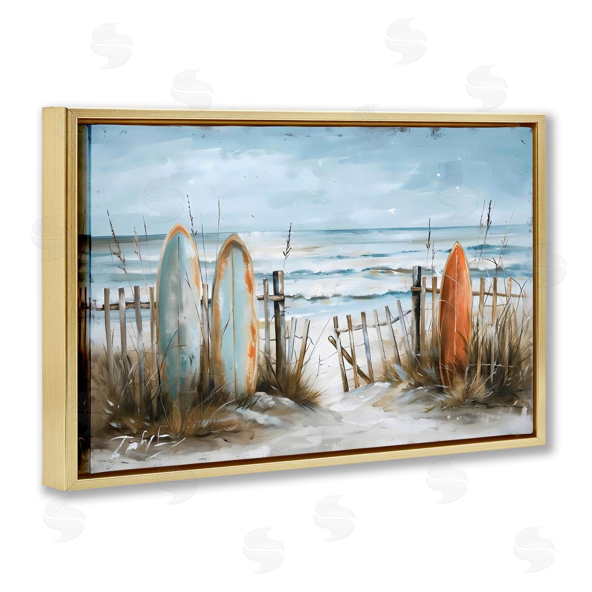 LSR Creative Studio Coastal Surf Summer View Canvas Wall Art Print