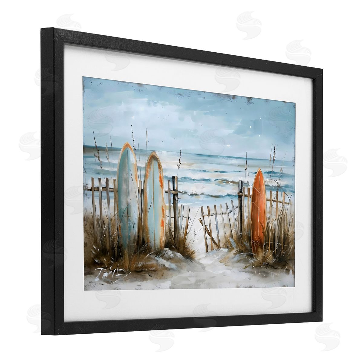 LSR Creative Studio Coastal Surf Summer View Canvas Wall Art Print