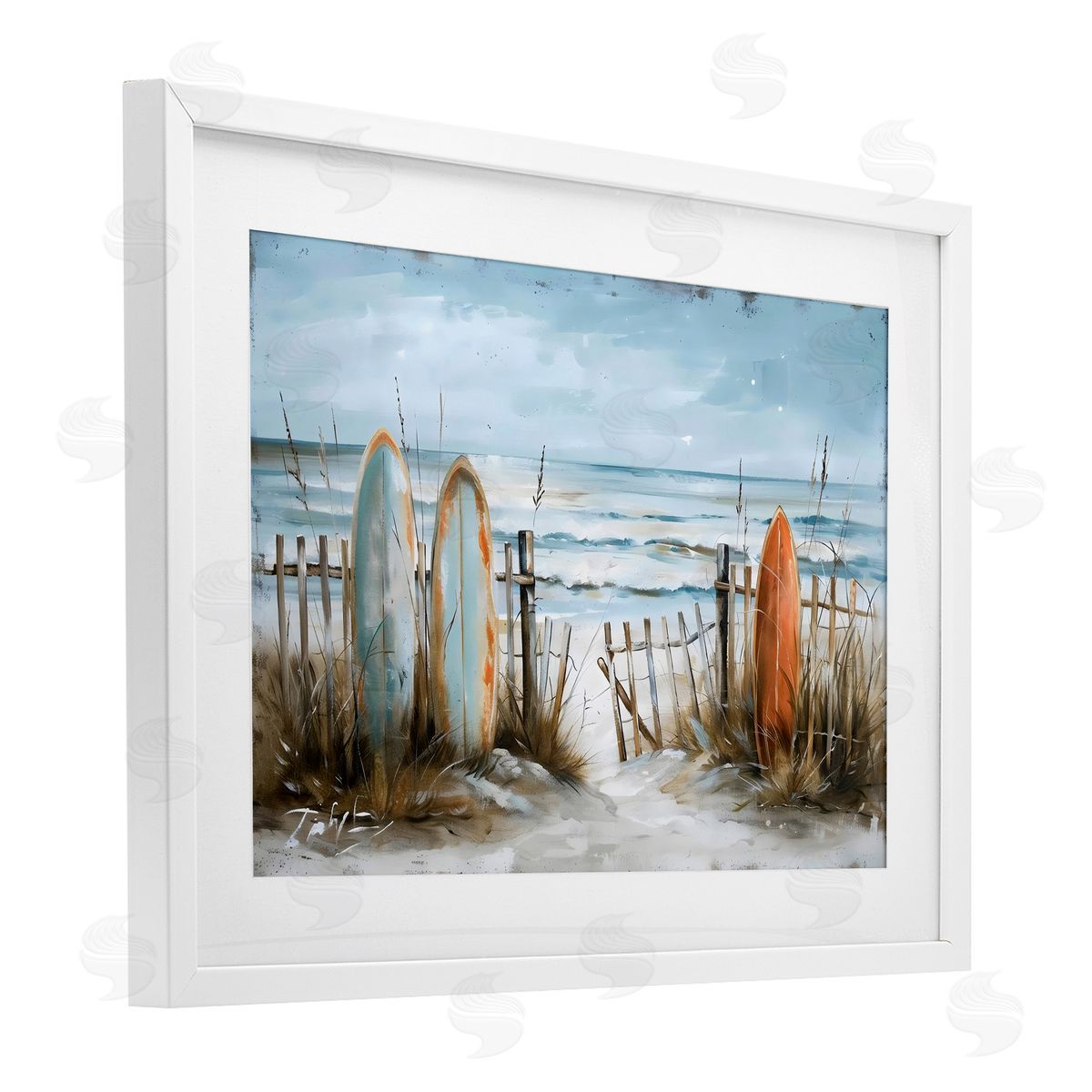 LSR Creative Studio Coastal Surf Summer View Canvas Wall Art Print