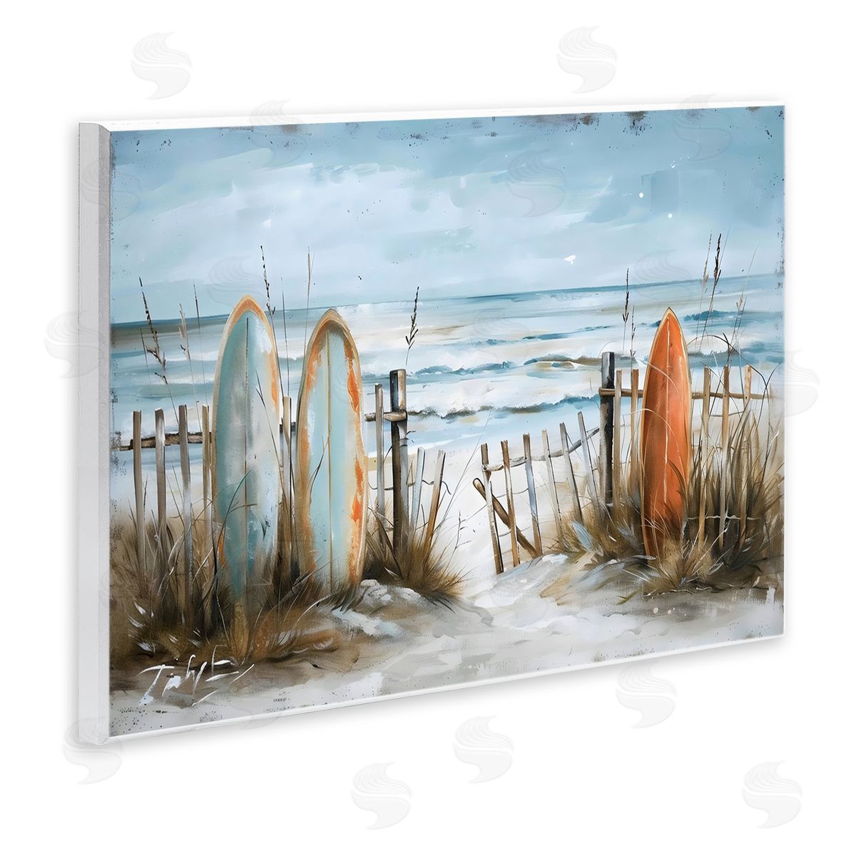 LSR Creative Studio Coastal Surf Summer View Canvas Wall Art Print
