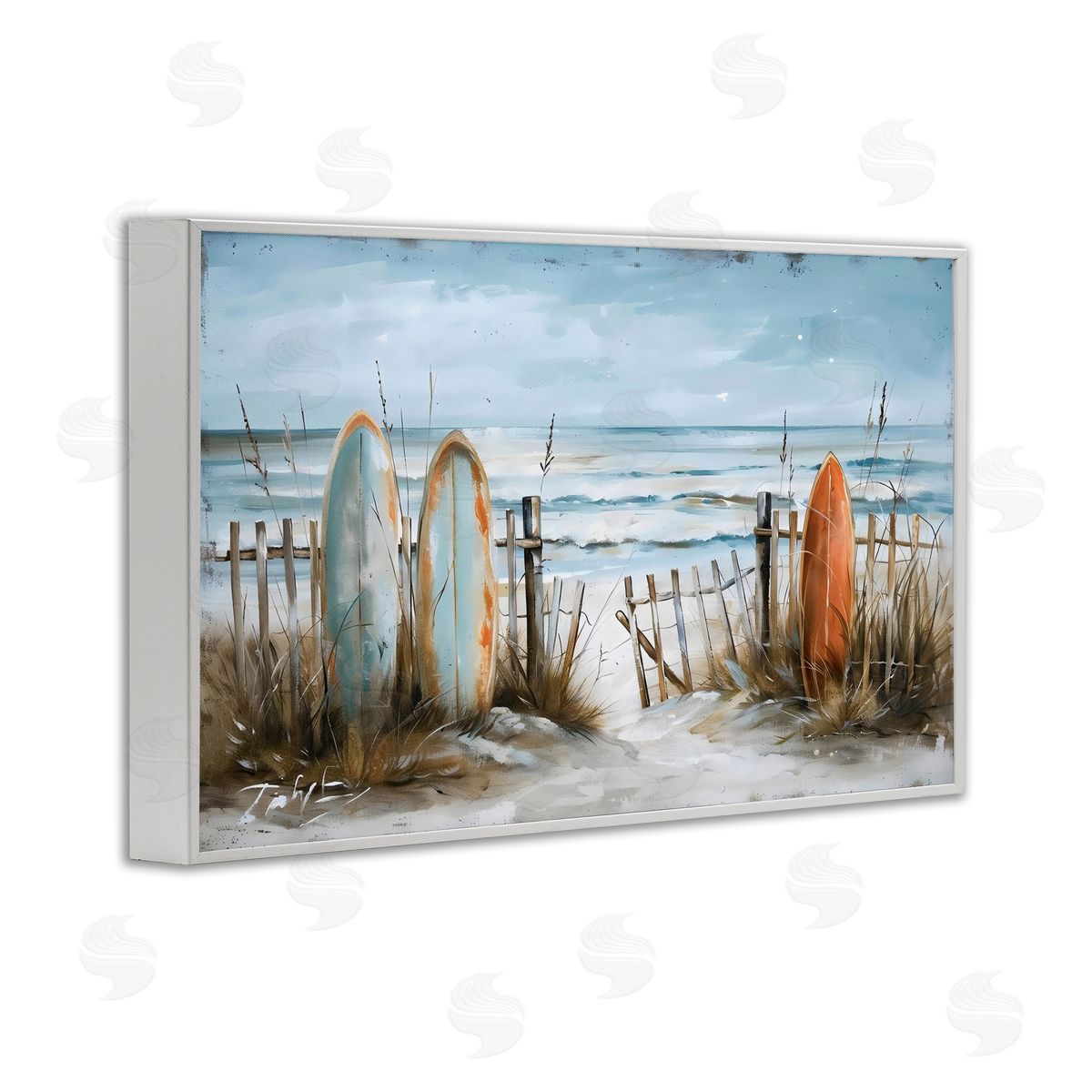 LSR Creative Studio Coastal Surf Summer View Canvas Wall Art Print