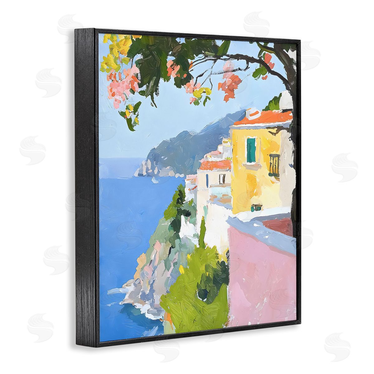 Riley B Coastal Italian Sea View Canvas Wall Art Print