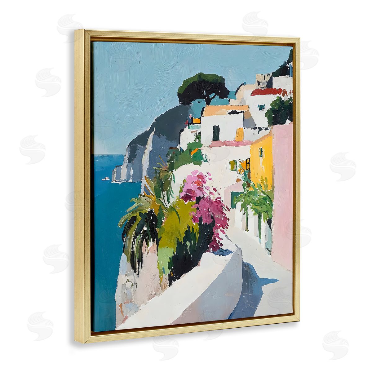 Riley B Italian Coast Walkway Canvas Wall Art Print