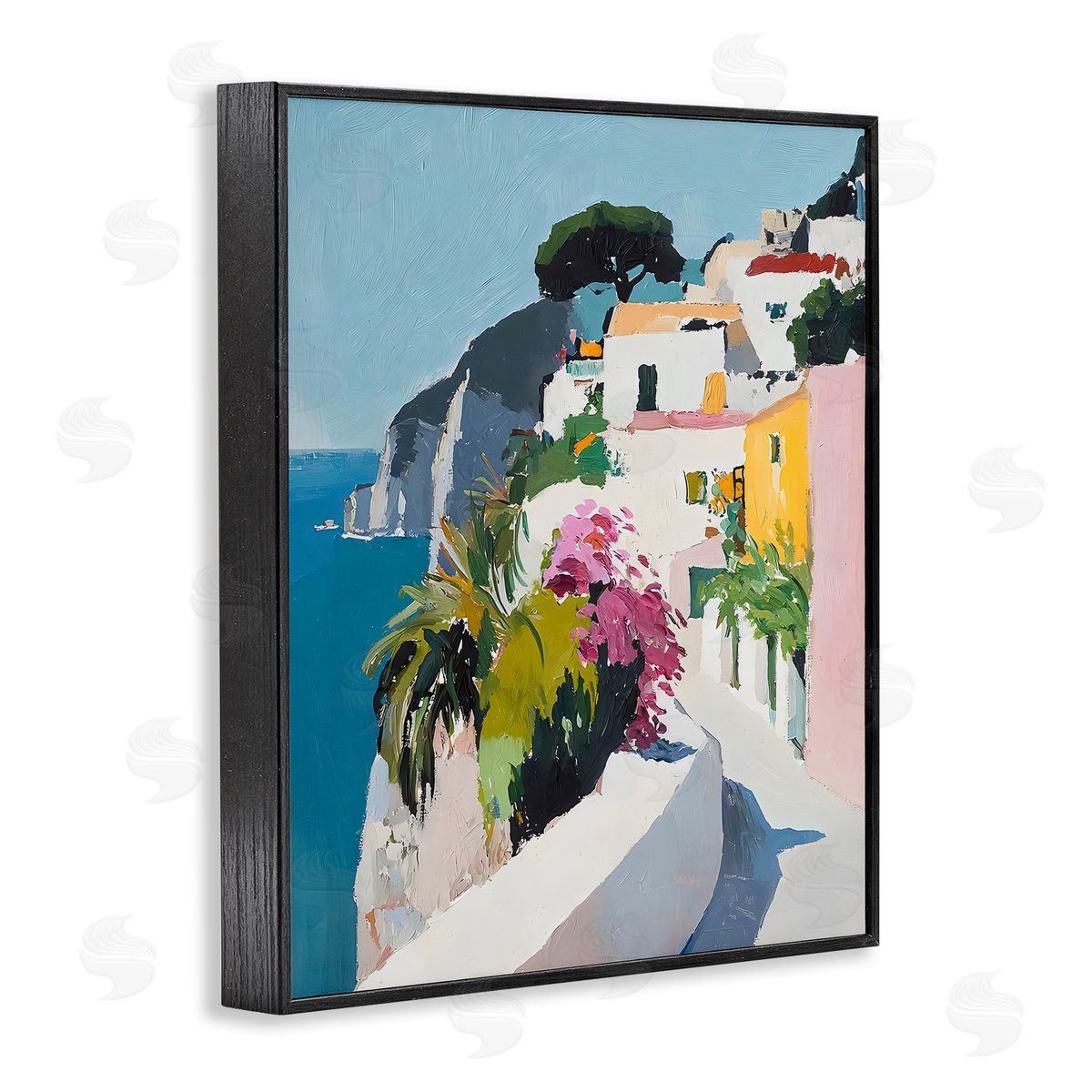 Riley B Italian Coast Walkway Canvas Wall Art Print