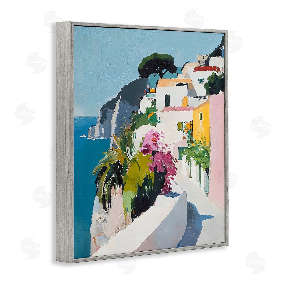 Riley B Italian Coast Walkway Canvas Wall Art Print