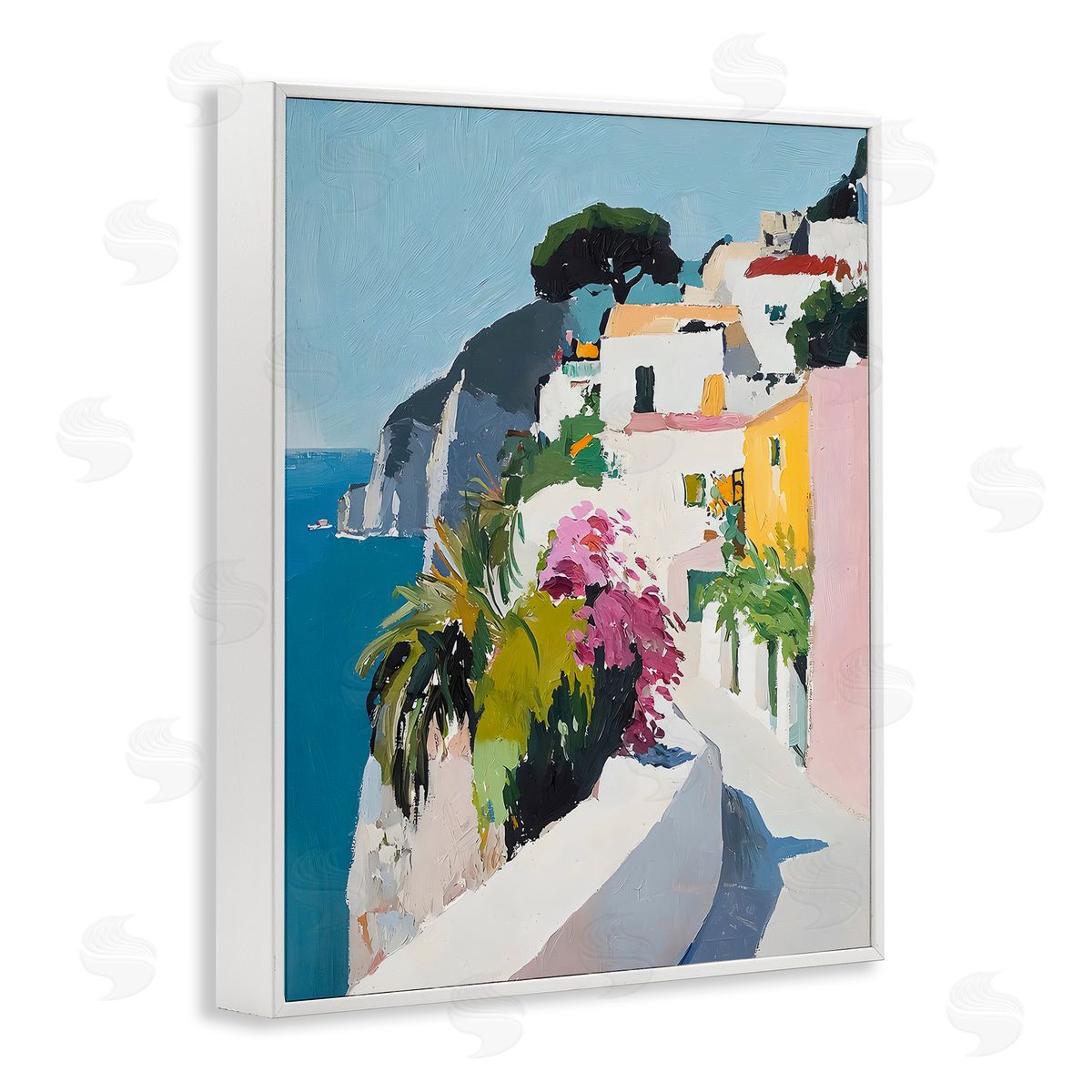Riley B Italian Coast Walkway Canvas Wall Art Print