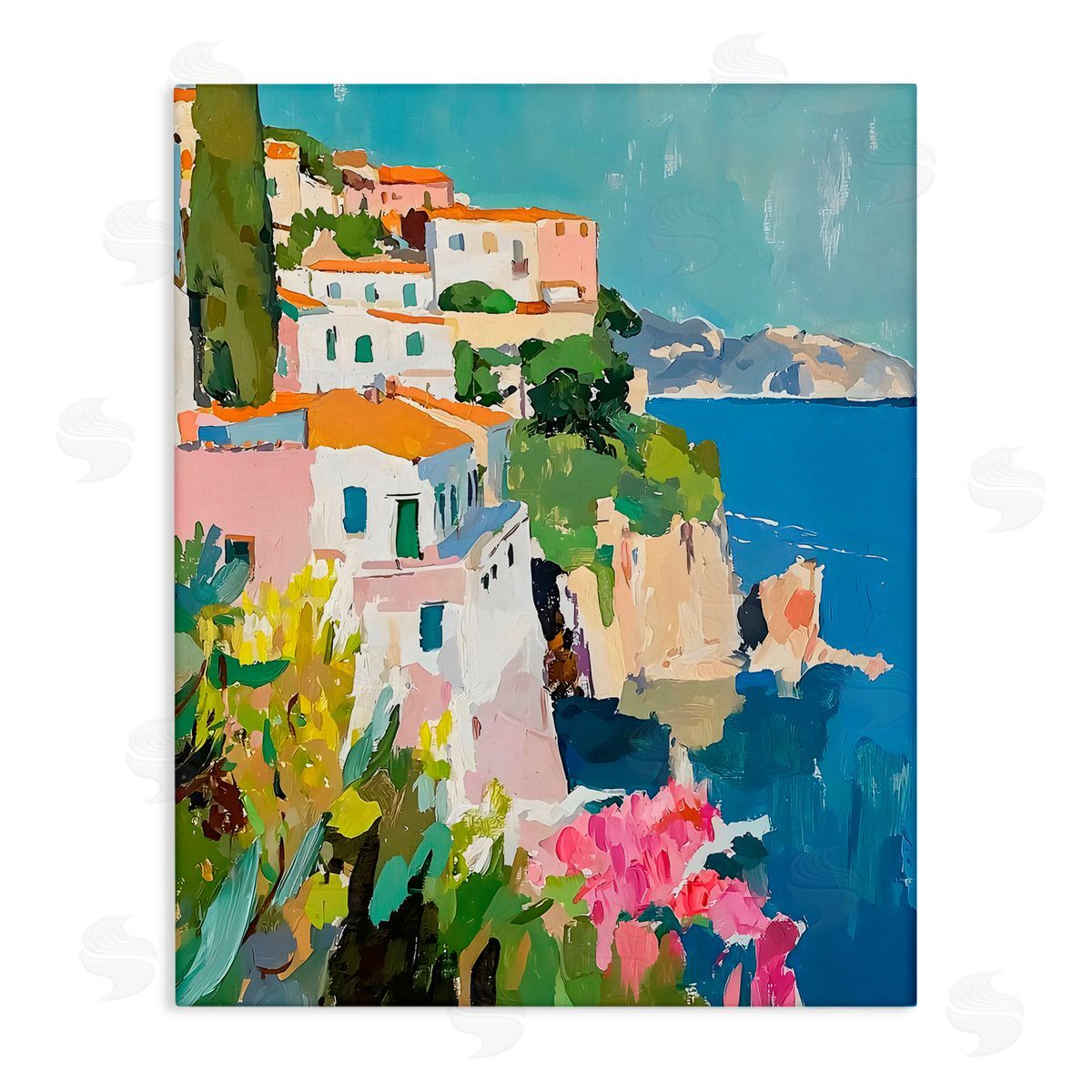 Riley B Italian Coast Abstraction Canvas Wall Art Print