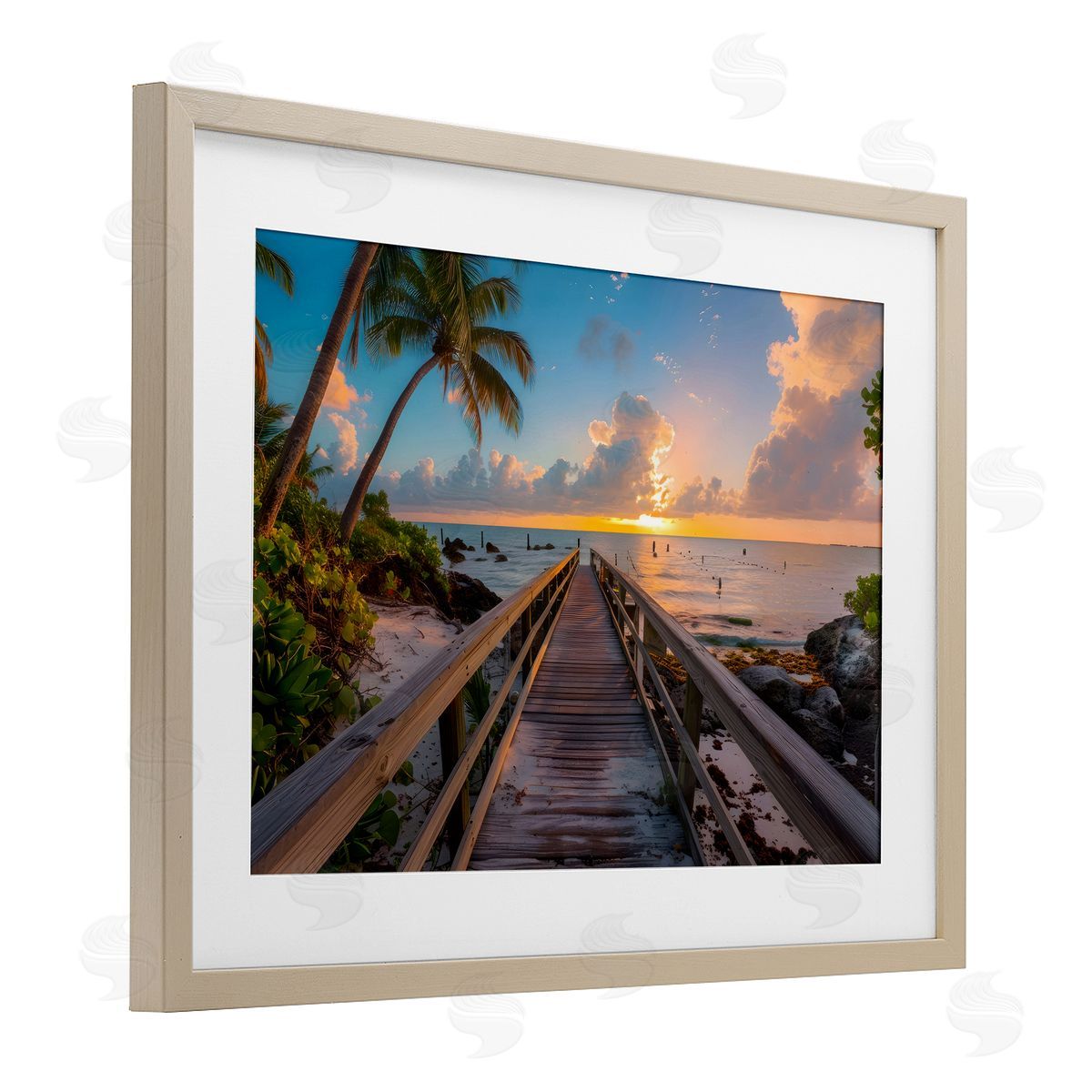 LSR Creative Studio Tropical Beach Dock Canvas Wall Art Print