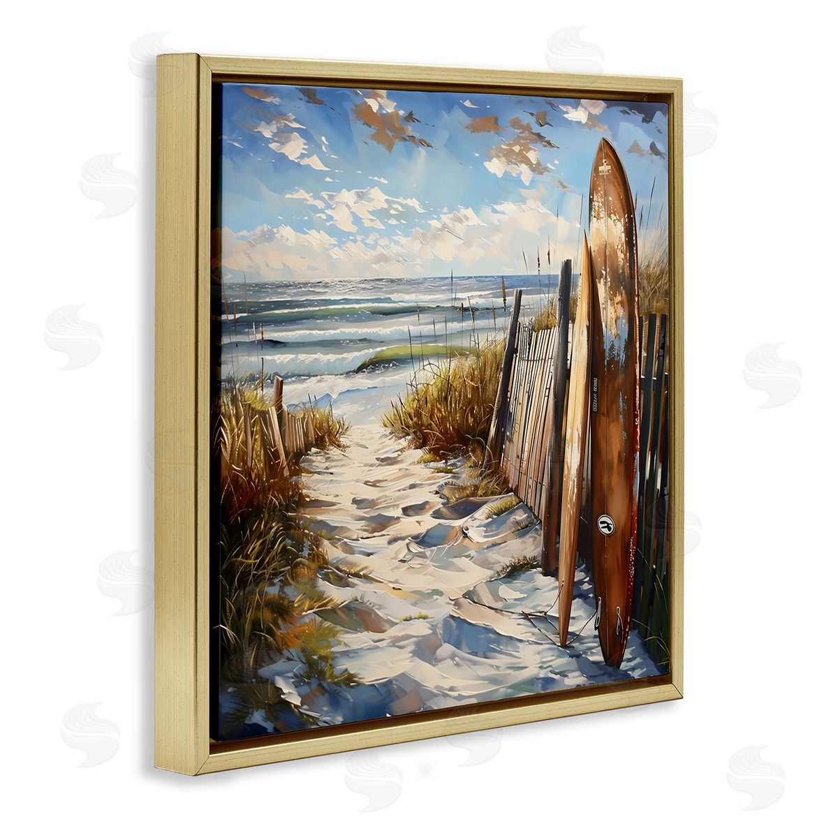 LSR Creative Studio Time To Surf Beach Canvas Wall Art Print