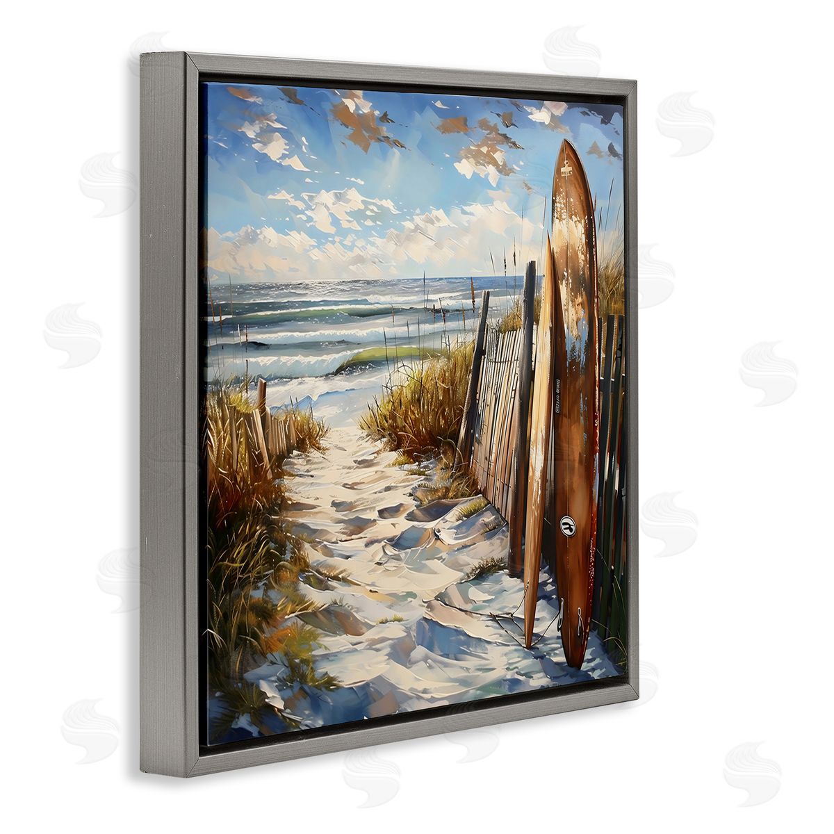 LSR Creative Studio Time To Surf Beach Canvas Wall Art Print
