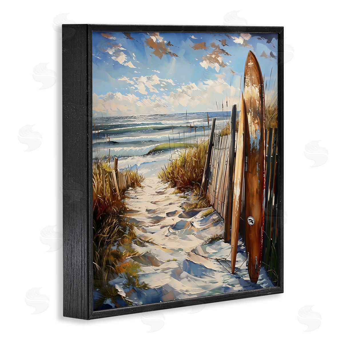 LSR Creative Studio Time To Surf Beach Canvas Wall Art Print