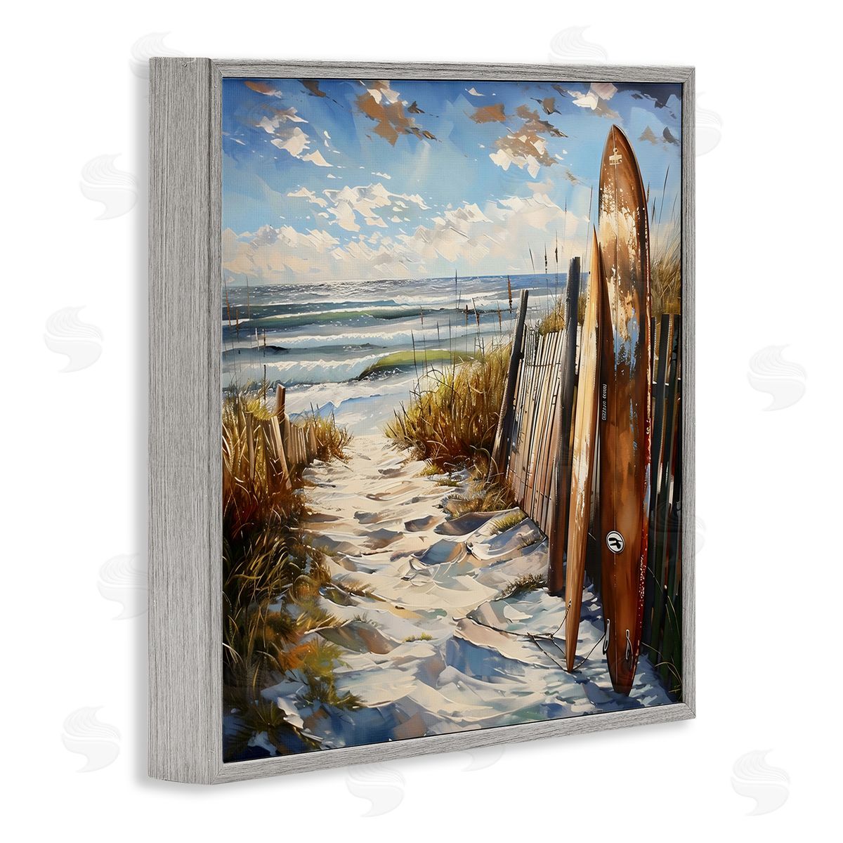 LSR Creative Studio Time To Surf Beach Canvas Wall Art Print