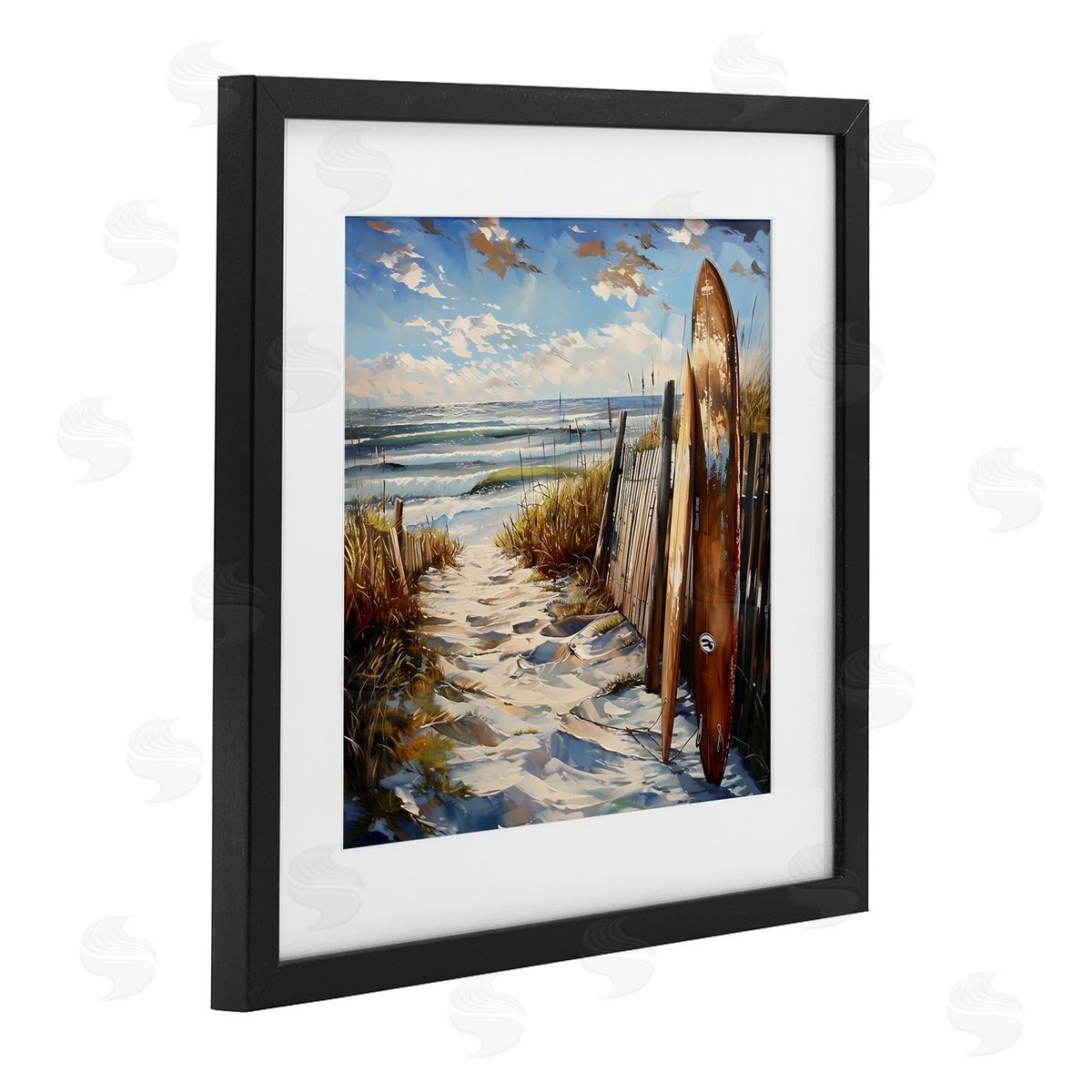 LSR Creative Studio Time To Surf Beach Canvas Wall Art Print