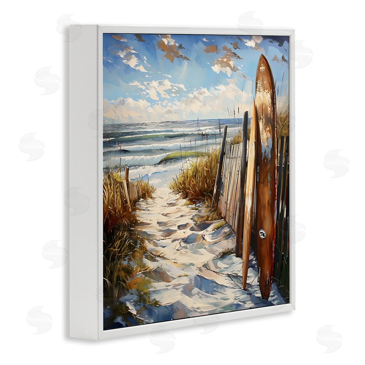LSR Creative Studio Time To Surf Beach Canvas Wall Art Print