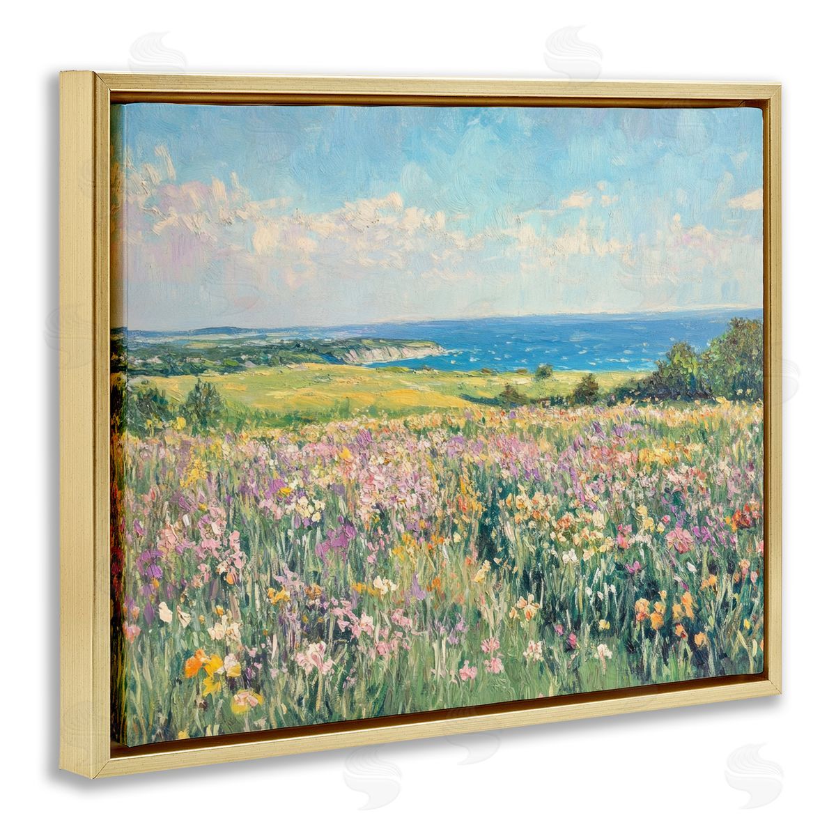 Petal Prints Design Lilac Coast Seascape Canvas Wall Art Print