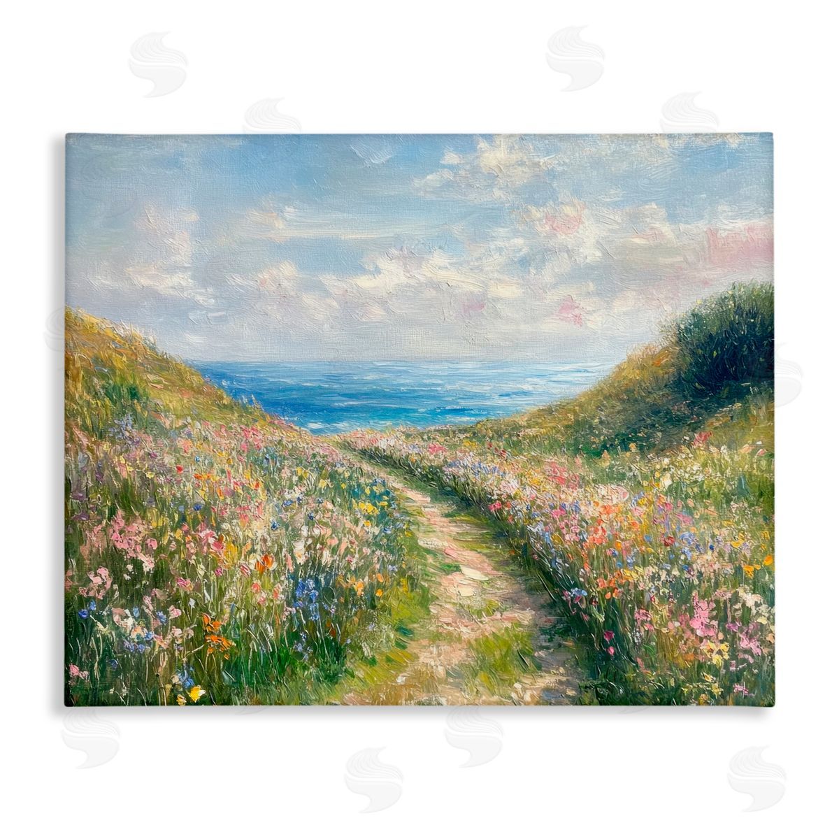 Petal Prints Design Well Worn Coastal Path Canvas Wall Art Print