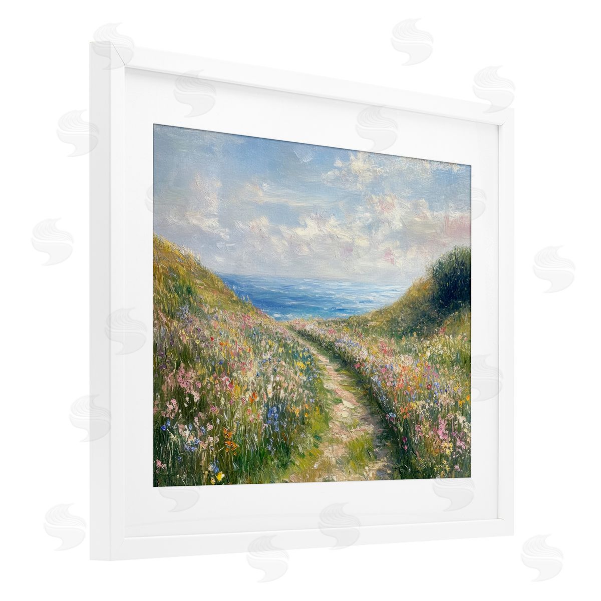 Petal Prints Design Well Worn Coastal Path Canvas Wall Art Print