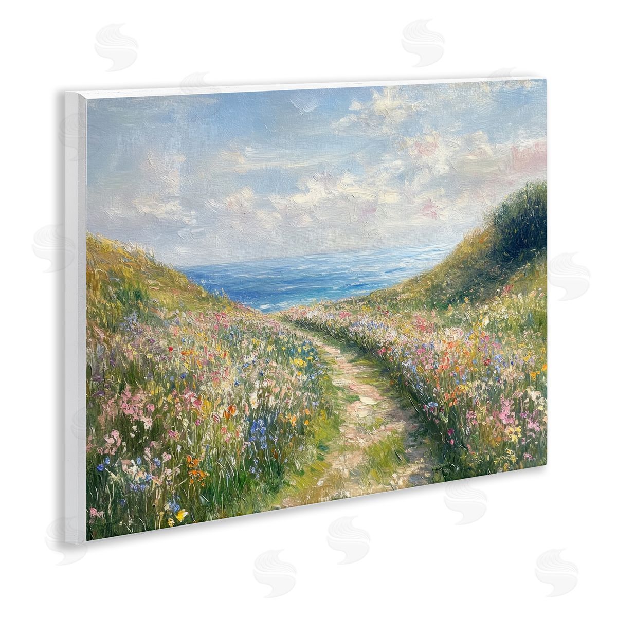 Petal Prints Design Well Worn Coastal Path Canvas Wall Art Print