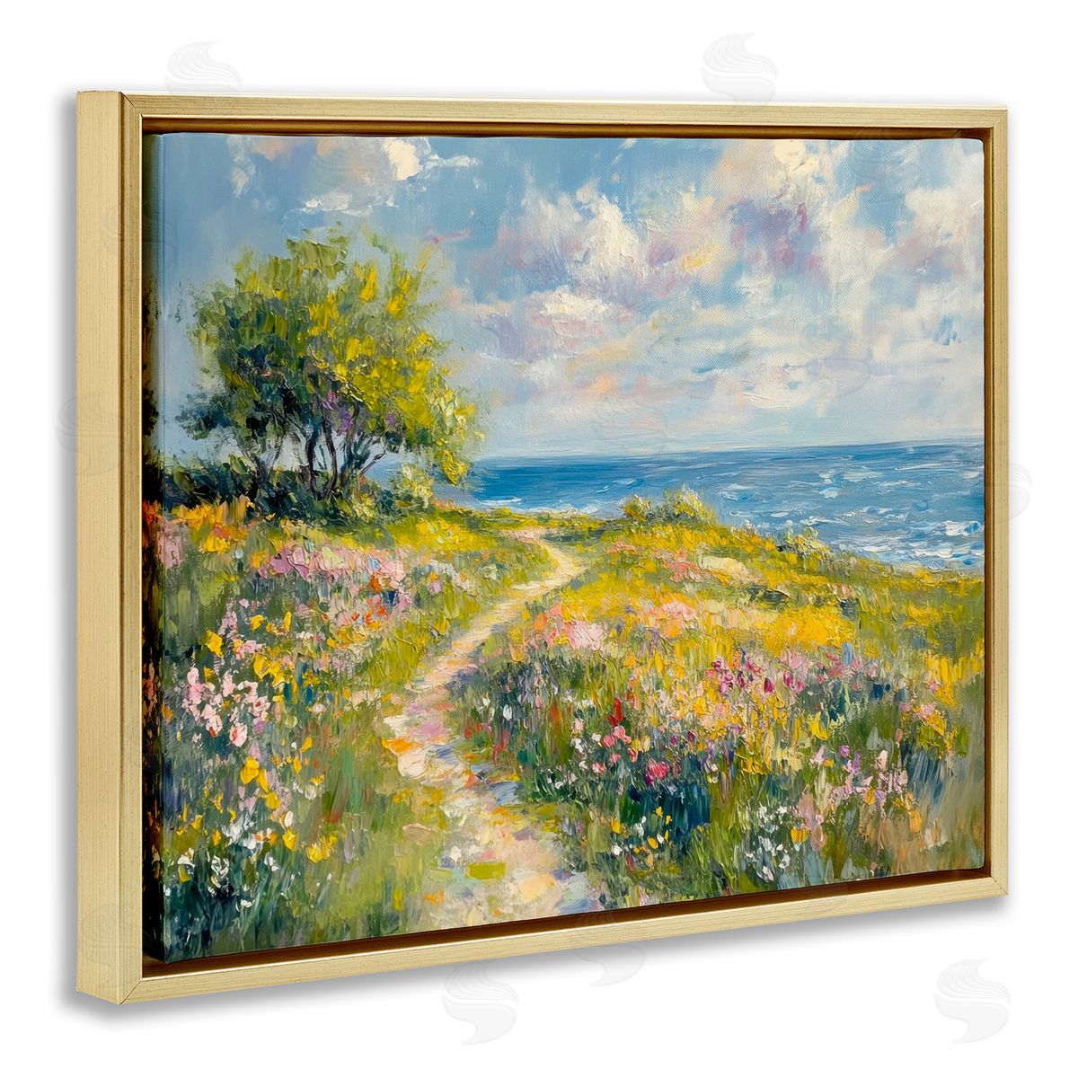 Petal Prints Design Colorful Coastal Path Canvas Wall Art Print