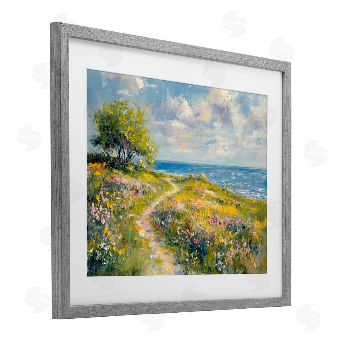 Petal Prints Design Colorful Coastal Path Canvas Wall Art Print