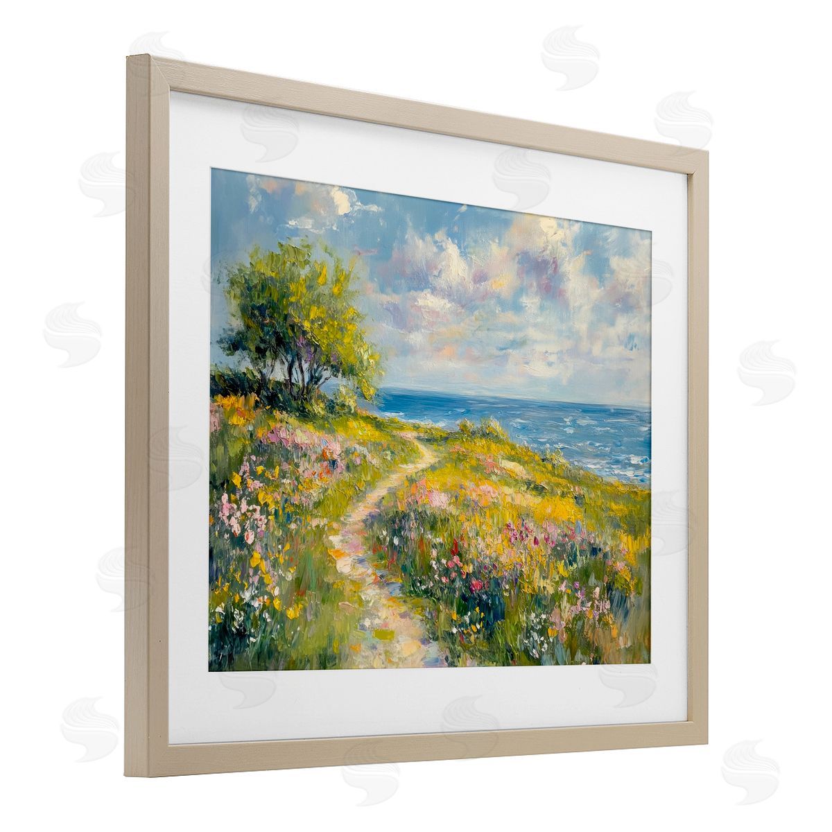 Petal Prints Design Colorful Coastal Path Canvas Wall Art Print