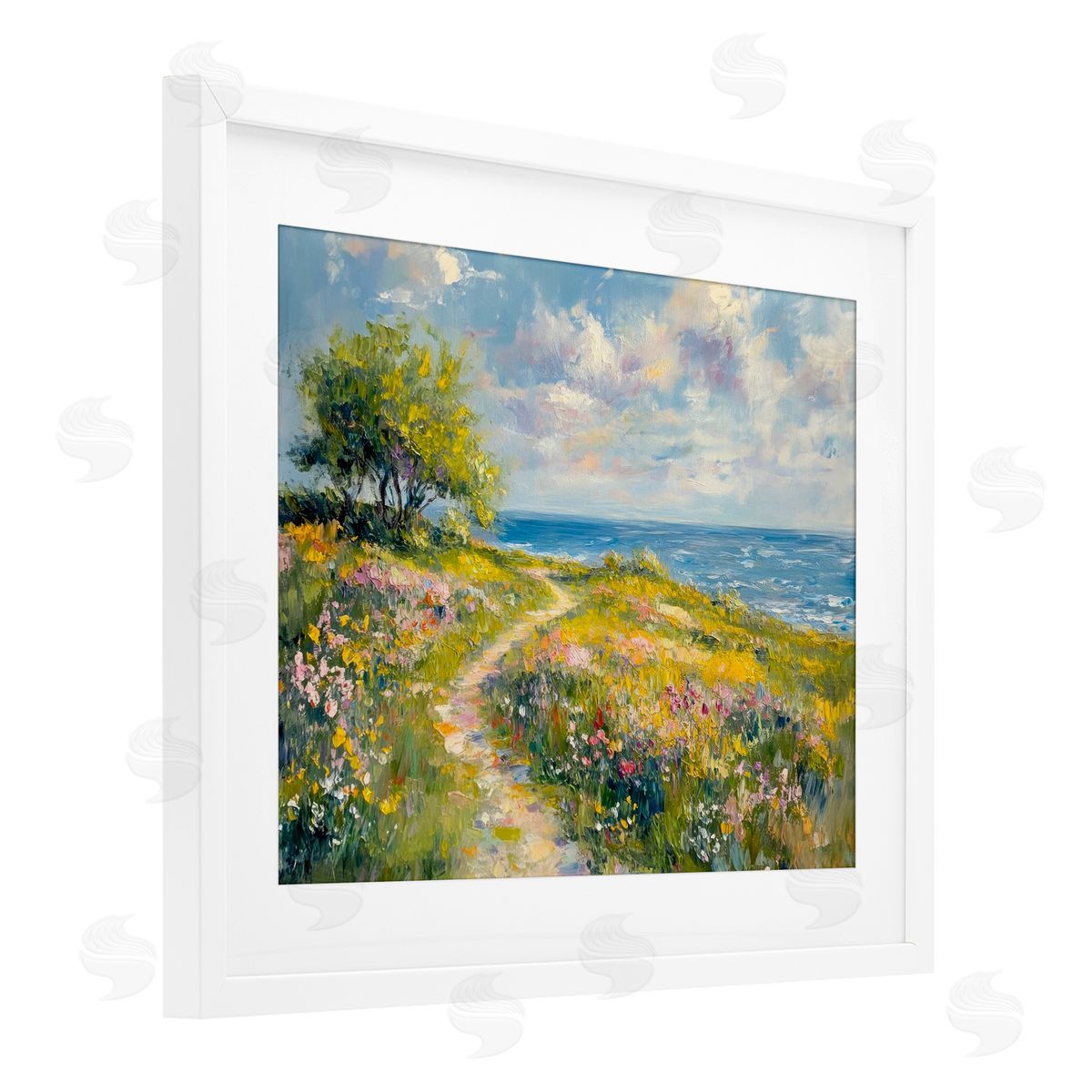 Petal Prints Design Colorful Coastal Path Canvas Wall Art Print