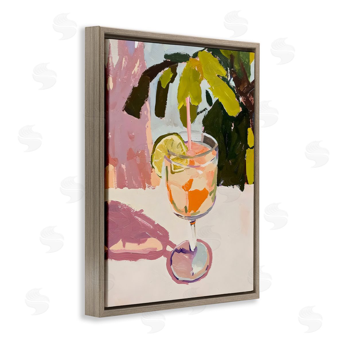 Riley B Tropical Summer Cocktail Canvas Wall Art Print