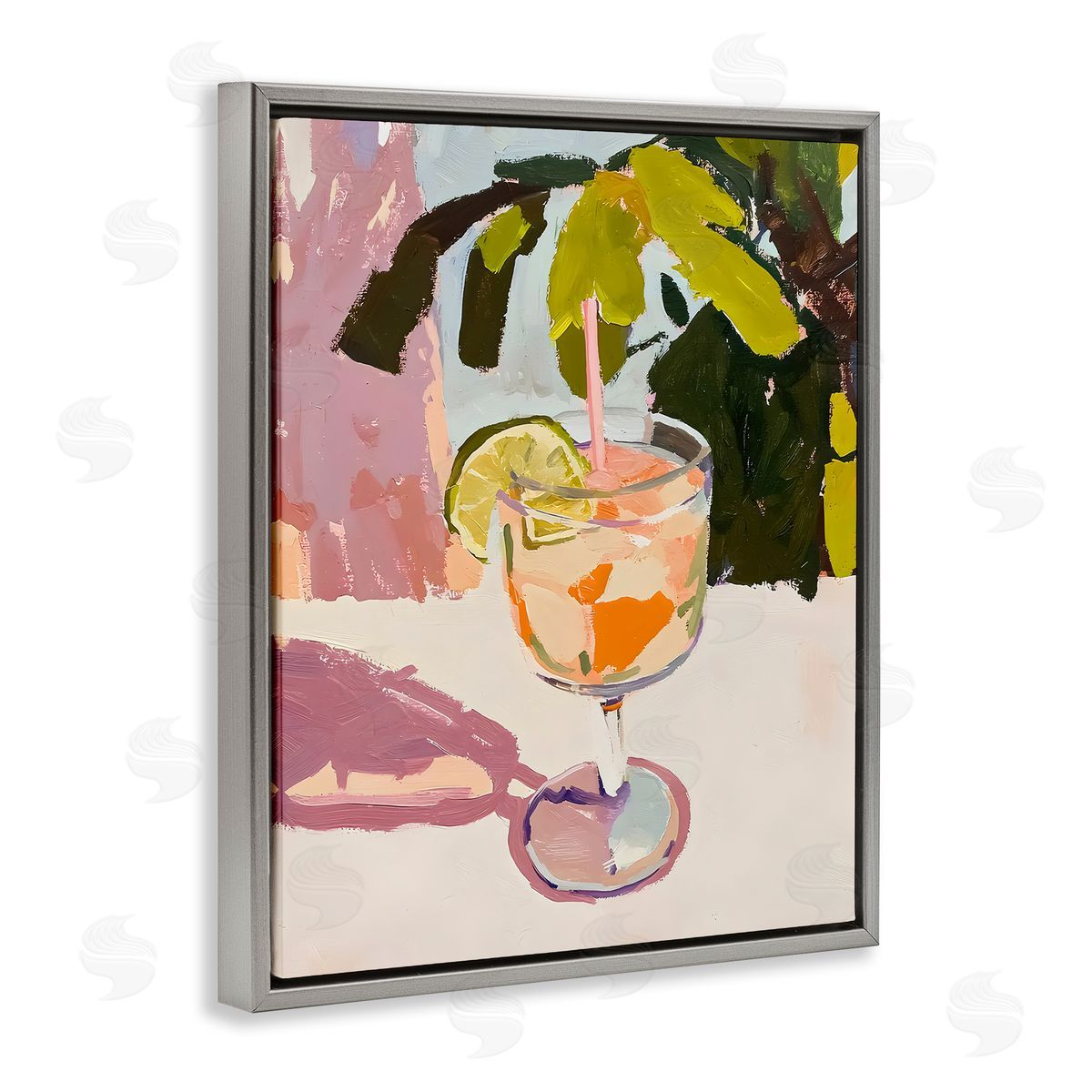 Riley B Tropical Summer Cocktail Canvas Wall Art Print