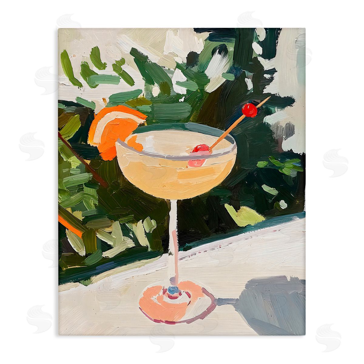 Riley B Cocktail with Fruit Slice Canvas Wall Art Print