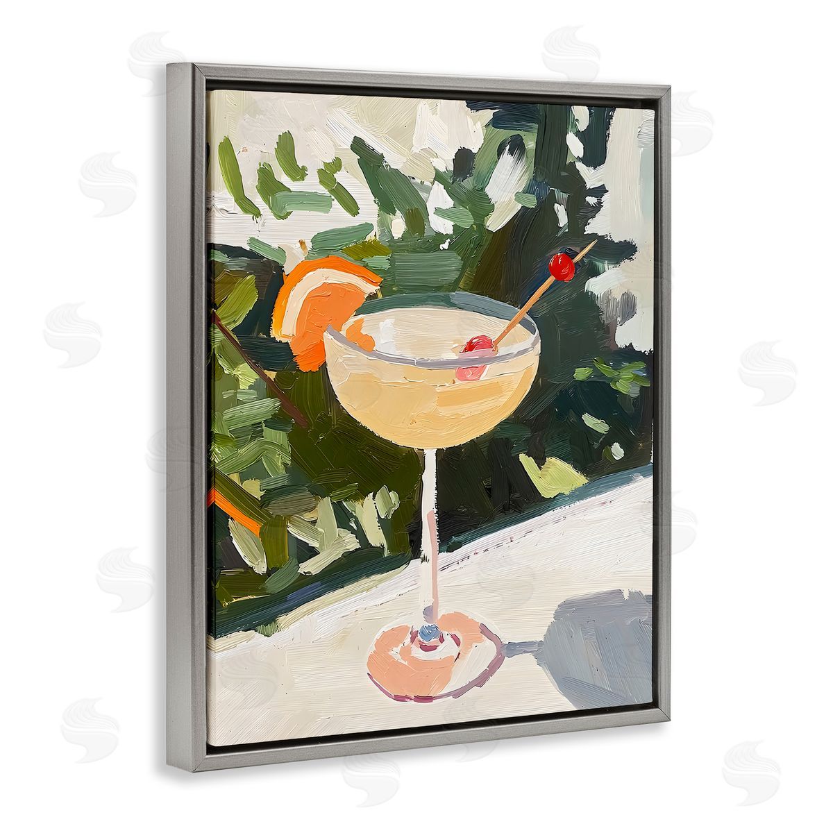 Riley B Cocktail with Fruit Slice Canvas Wall Art Print