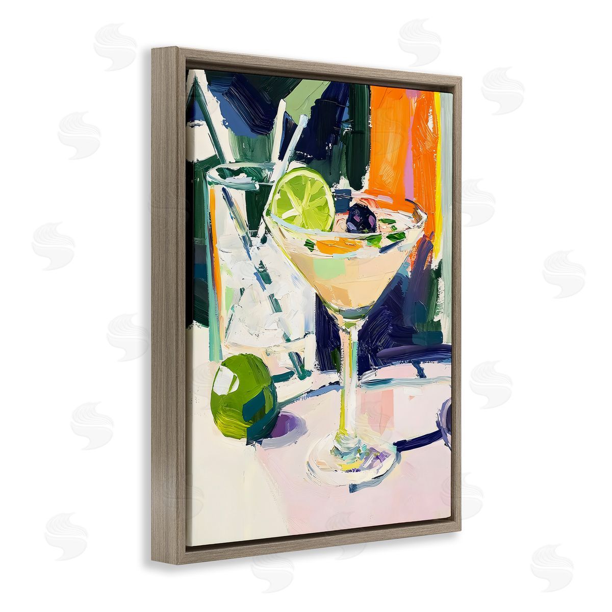 Riley B Vibrant Summer Cocktail Canvas Wall Art Print