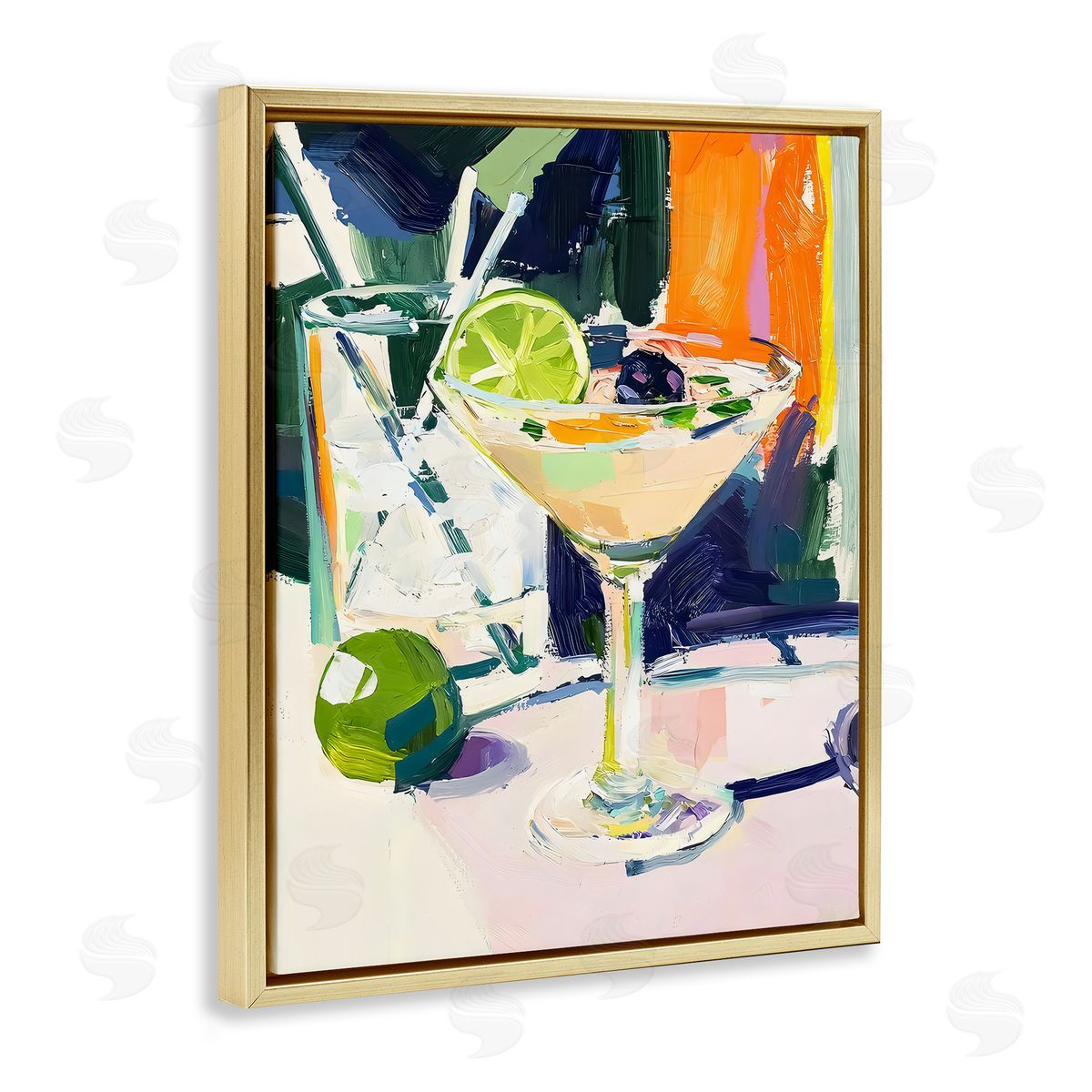 Riley B Vibrant Summer Cocktail Canvas Wall Art Print