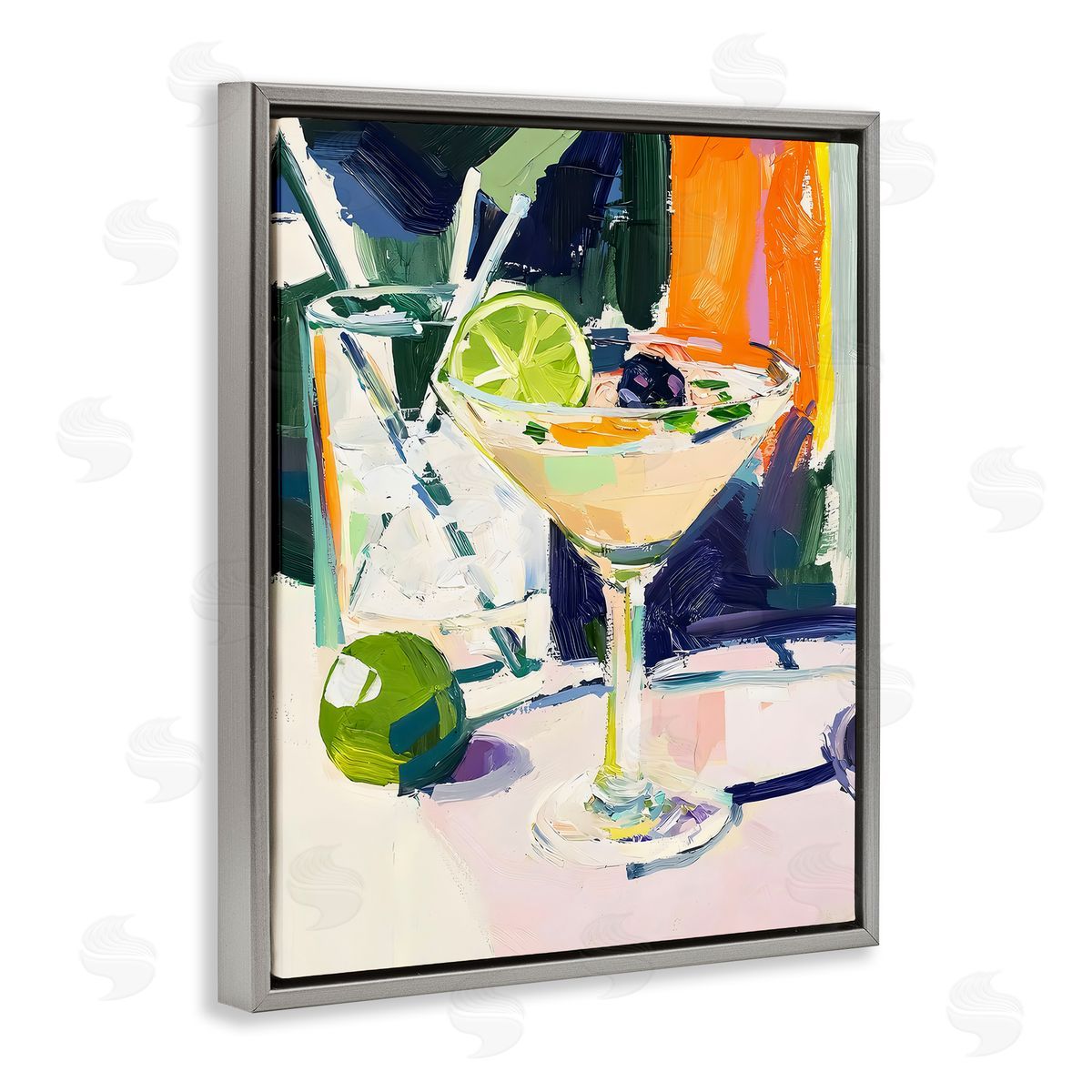 Riley B Vibrant Summer Cocktail Canvas Wall Art Print