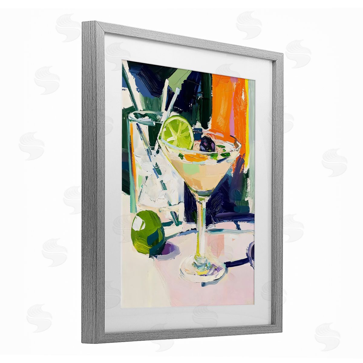 Riley B Vibrant Summer Cocktail Canvas Wall Art Print