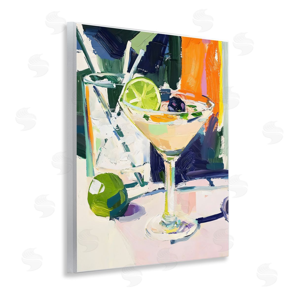 Riley B Vibrant Summer Cocktail Canvas Wall Art Print