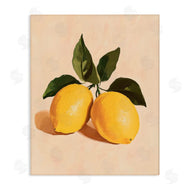 Petal Prints Design | Lemon Pair with Leaves