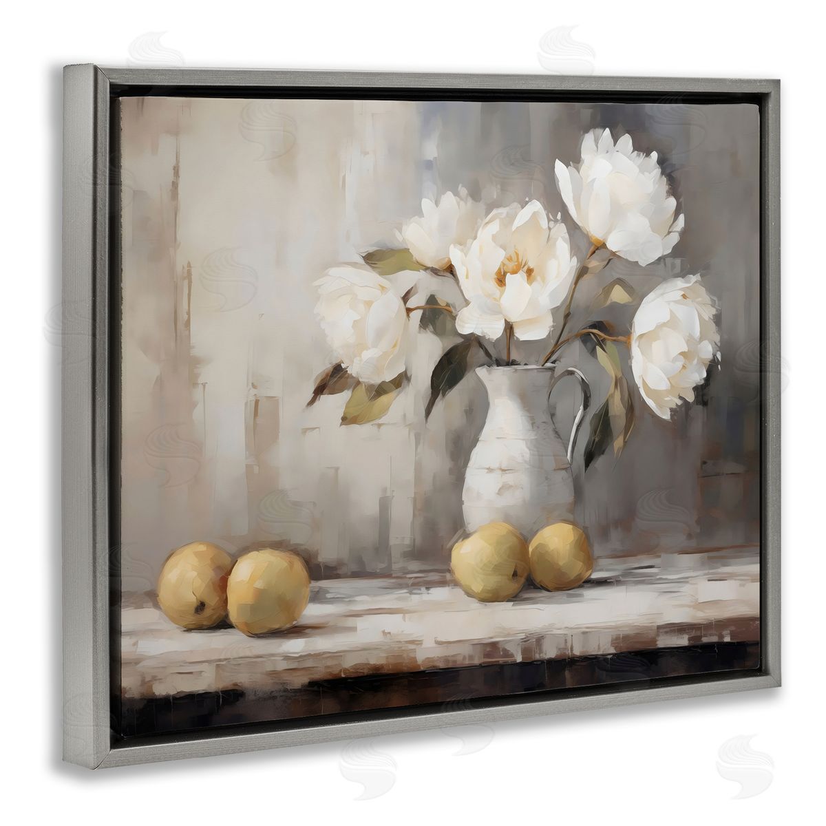 LSR Creative Studio Vase Of Peonies & Lemons Canvas Wall Art Print