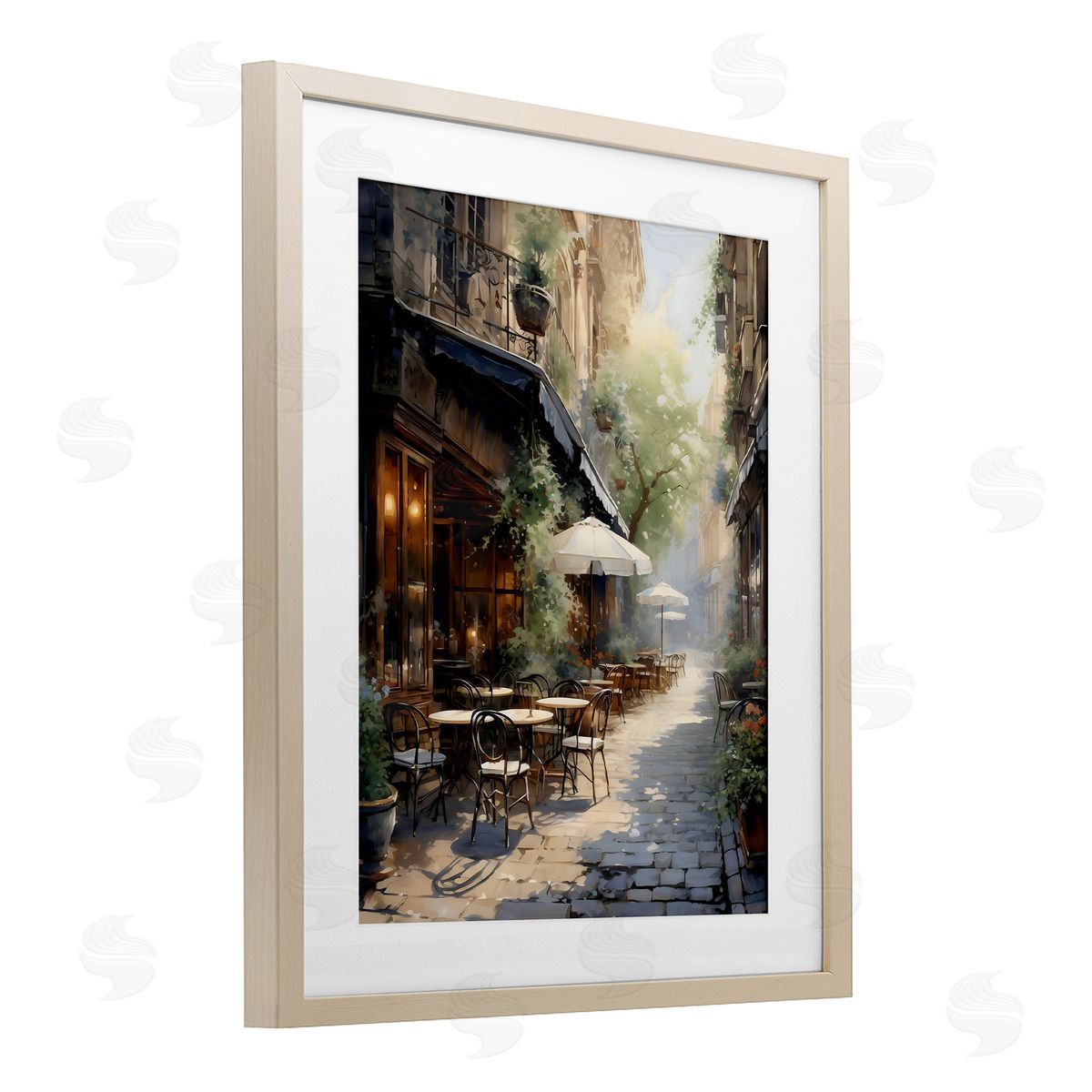 LSR Creative Studio Cafe In Paris Alleyway Canvas Wall Art Print