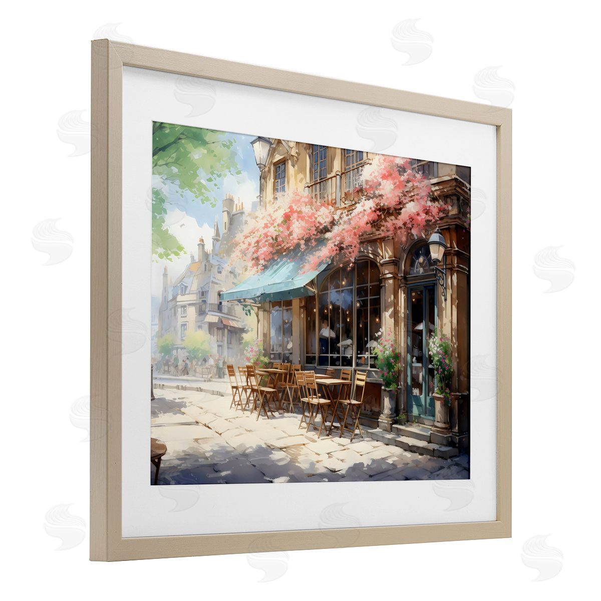 LSR Creative Studio Cherry Blossom Bistro Canvas Wall Art Print