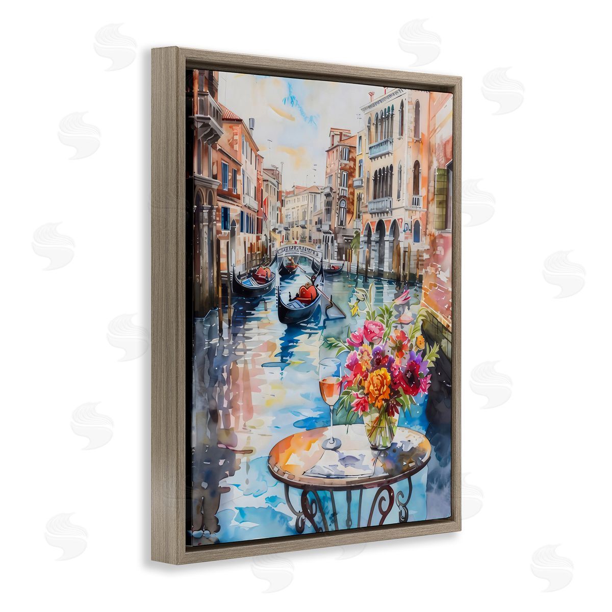 LSR Creative Studio Quiet Canal City View Canvas Wall Art Print