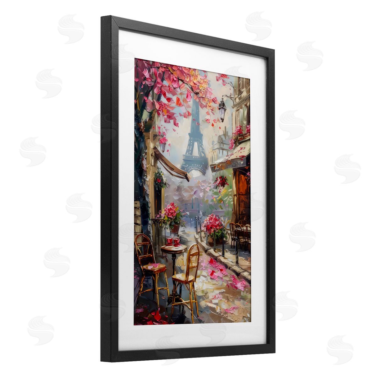 LSR Creative Studio Romantic Paris Cafe Canvas Wall Art Print