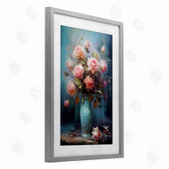 LSR Creative Studio | Blue Vase with Pink Roses